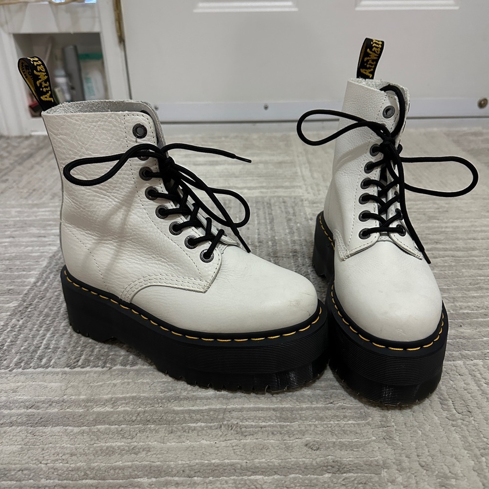 White Platform Doc Martens